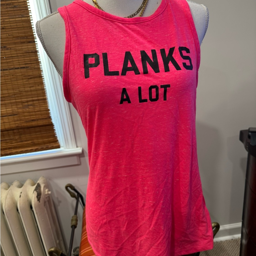 Pink Sleeveless Graphic Tank Top